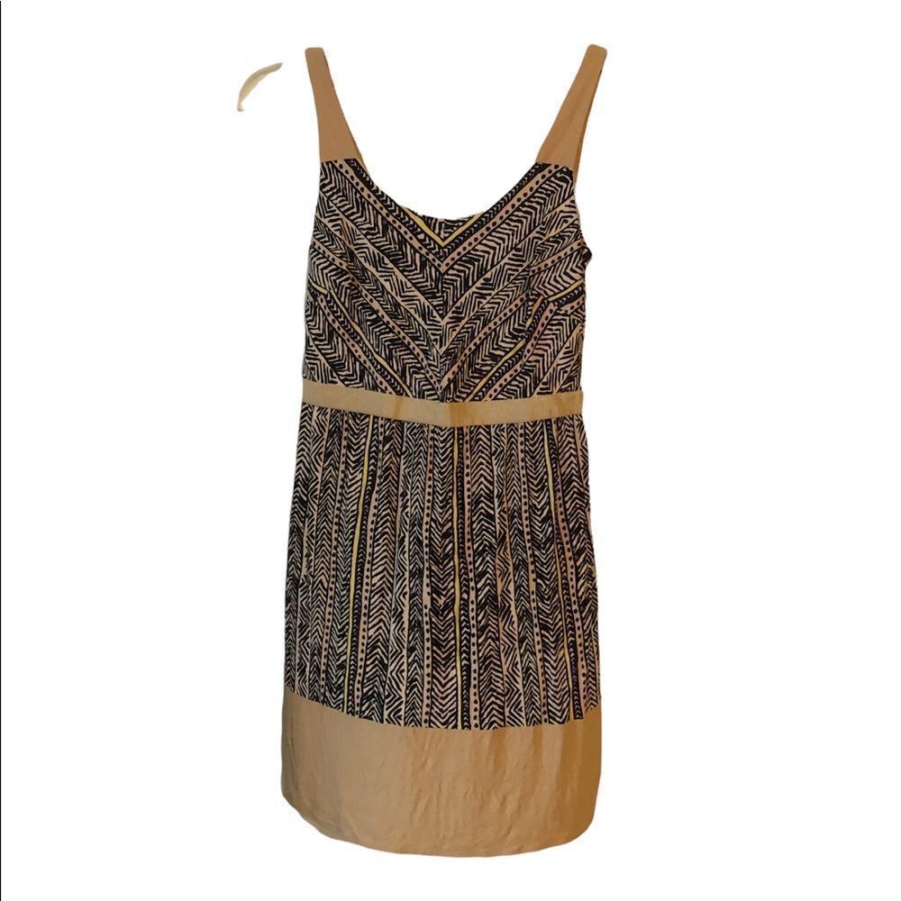 Loft Tropical Chiffon Trimmed Dress